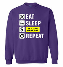 Eat Sleep Dollar General Repeat Crewneck Sweatshirt