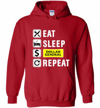 Eat Sleep Dollar General Repeat Hoodie