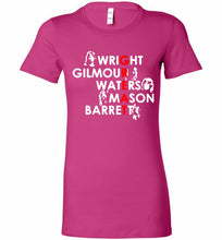 Pink Floyd Great Wright Gilmous Waters Mason Bella Ladies Tee