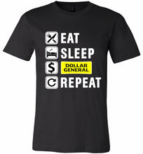 Eat Sleep Dollar General Repeat Canvas USA