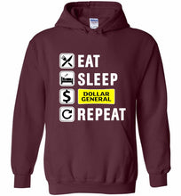 Eat Sleep Dollar General Repeat Hoodie