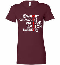 Pink Floyd Great Wright Gilmous Waters Mason Bella Ladies Tee