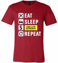Eat Sleep Dollar General Repeat Canvas USA