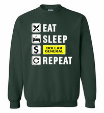 Eat Sleep Dollar General Repeat Crewneck Sweatshirt