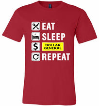 Eat Sleep Dollar General Repeat Canvas USA