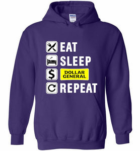 Eat Sleep Dollar General Repeat Hoodie