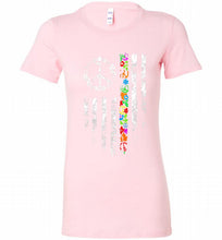 Peace flower American flag Bella Ladies Tee