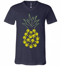 Pineapple Weed Leaf V-Neck Shirt