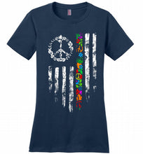 Peace flower American flag Ladies Perfect