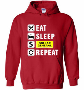 Eat Sleep Dollar General Repeat Hoodie