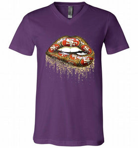 San Francisco 49ers Lip V-Neck Shirt