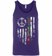 Peace flower American flag Tank