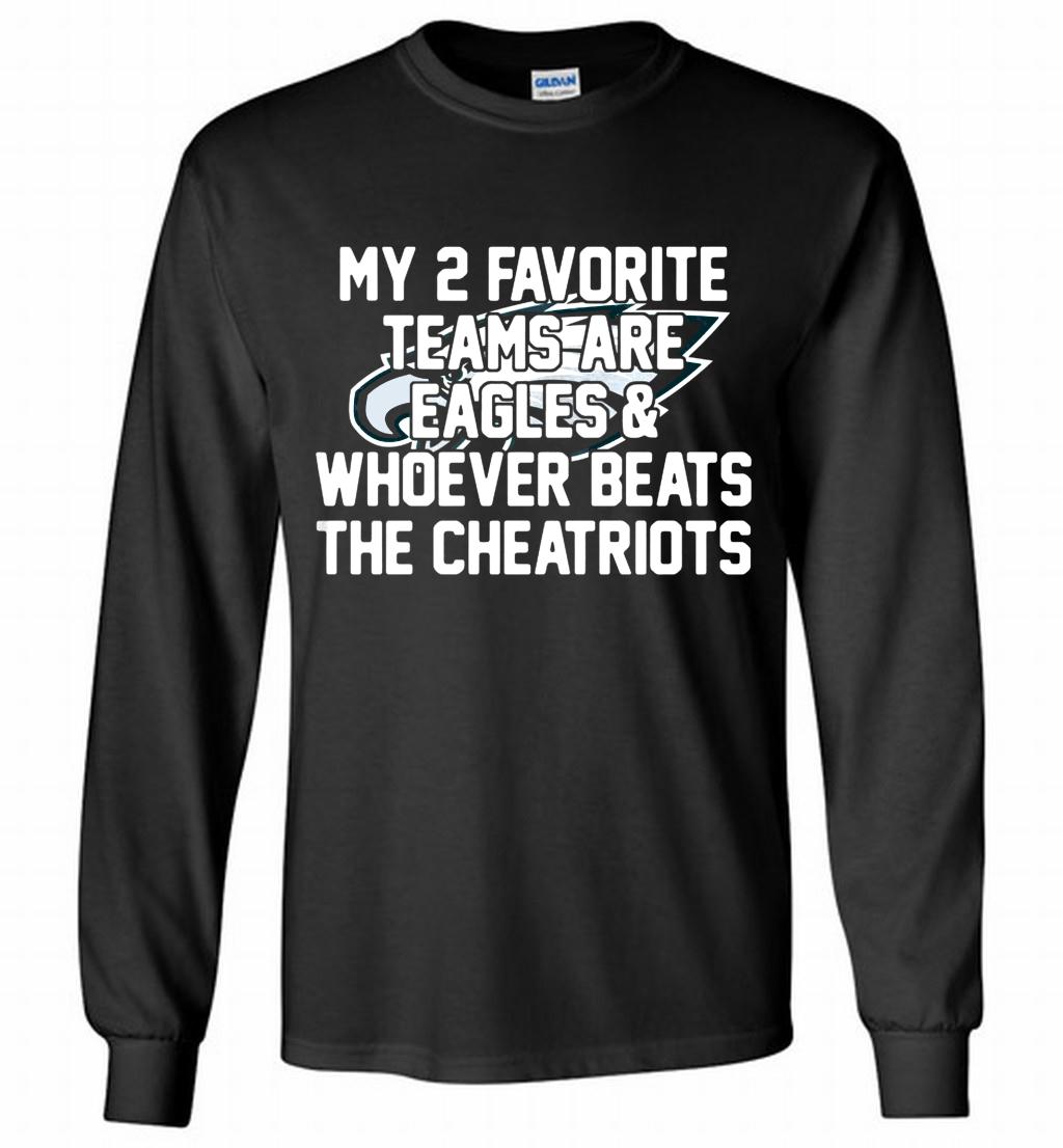 My 2 favorite teams are Philadelphia Eagles and whoever Gildan Long Shirt