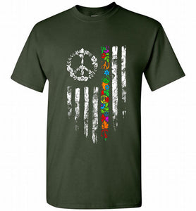 Peace flower American flag Shirt