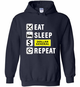 Eat Sleep Dollar General Repeat Hoodie
