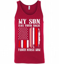 My Son Has Your Back Proud Nurse Mom Tank