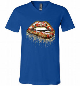 San Francisco 49ers Lip V-Neck Shirt