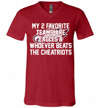 My 2 favorite teams are Philadelphia Eagles and whoever V-Neck Shirt