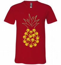 Pineapple Weed Leaf V-Neck Shirt
