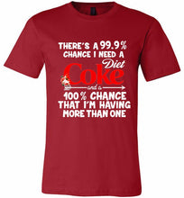 There’s A 99 9 Chance I Need A Diet Coke A 100% Chance That I’m Having More Than One Canvas USA