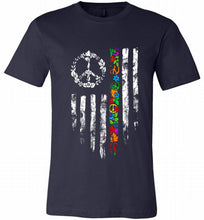 Peace flower American flag Canvas USA