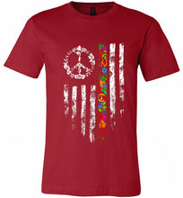 Peace flower American flag Canvas USA