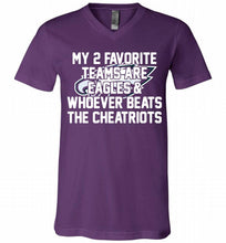 My 2 favorite teams are Philadelphia Eagles and whoever V-Neck Shirt