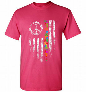 Peace flower American flag Shirt