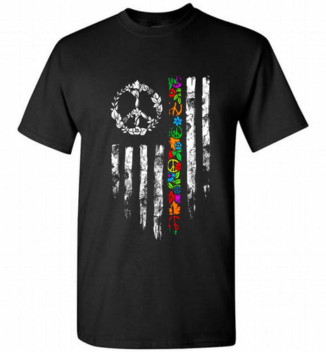 Peace flower American flag Shirt