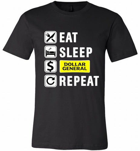 Eat Sleep Dollar General Repeat Canvas USA