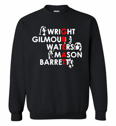 Pink Floyd Great Wright Gilmous Waters Mason Crewneck Sweatshirt