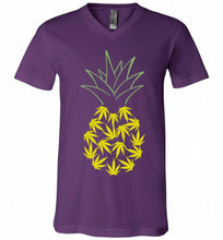 Pineapple Weed Leaf V-Neck Shirt