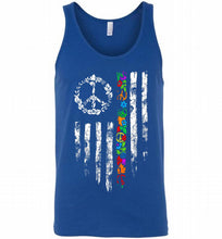 Peace flower American flag Tank