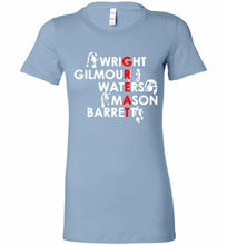 Pink Floyd Great Wright Gilmous Waters Mason Bella Ladies Tee