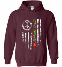 Peace flower American flag Hoodie