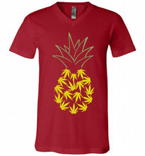 Pineapple Weed Leaf V-Neck Shirt