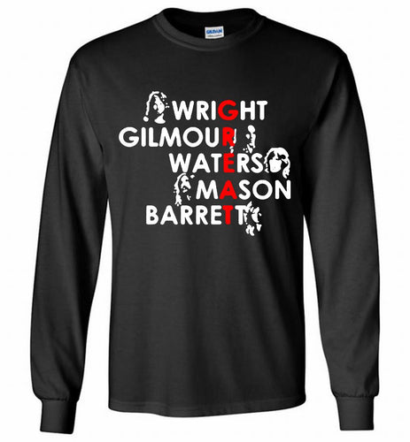 Pink Floyd Great Wright Gilmous Waters Mason Gildan Long Shirt