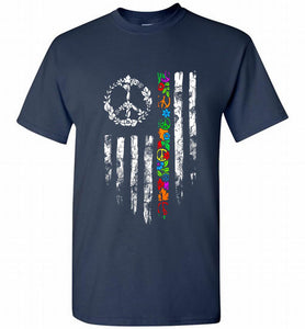 Peace flower American flag Shirt