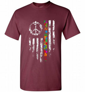 Peace flower American flag Shirt