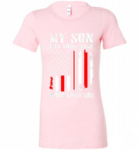 My Son Has Your Back Proud Nurse Mom Bella Ladies Tee