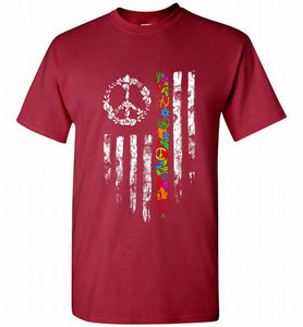 Peace flower American flag Shirt