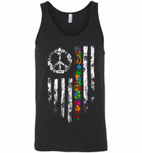 Peace flower American flag Tank