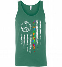 Peace flower American flag Tank