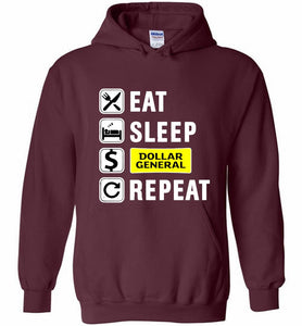 Eat Sleep Dollar General Repeat Hoodie