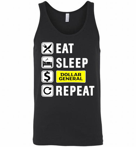 Eat Sleep Dollar General Repeat Tank