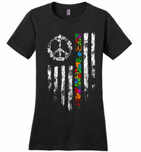 Peace flower American flag Ladies Perfect