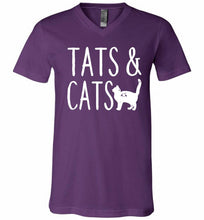 Tats And Cats V-Neck Shirt