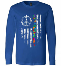 Peace flower American flag Long Sleeve