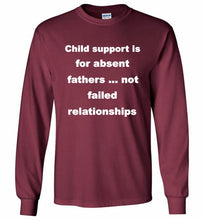 Child Support Is For Absent Fathers Not Failed Relationships Gildan Long Shirt