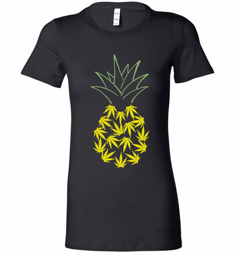Pineapple Weed Leaf Bella Ladies Tee